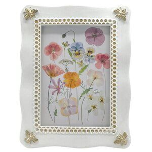 Sculpted Gold Bumble Bee Accent 5x7 Tabletop Picture Frame